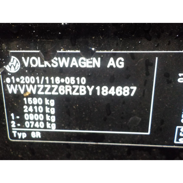 Luces diurnas delanteras izquierda Volkswagen Polo V (6R) (2009 - 2014) Hatchback 1.2 TDI 12V BlueMotion (CFWA(Euro 5))