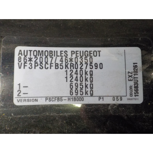 Tapa del depósito de combustible Peugeot 108 (2018 - actualidad) Hatchback 1.0 12V VVT-i (1KRFE(CFB))