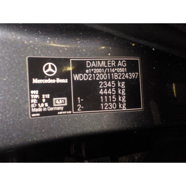 Cabina Mercedes-Benz E (W212) (2009 - actualidad) Sedan E-220 CDI 16V BlueEfficiency (OM651.924)