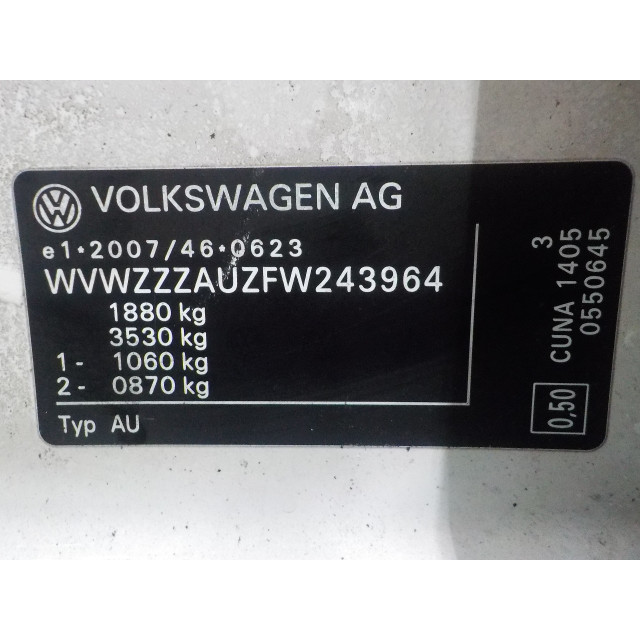 Mecanismo trasero del limpiaparabrisas Volkswagen Golf VII (AUA) (2013 - 2020) Hatchback 2.0 GTD 16V (CUNA)