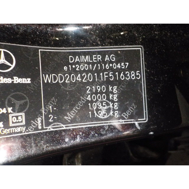 Cubierta de la barra Mercedes-Benz C Estate (S204) (2010 - actualidad) Combi 2.2 C-200 CDI 16V BlueEFFICIENCY (OM651.913)