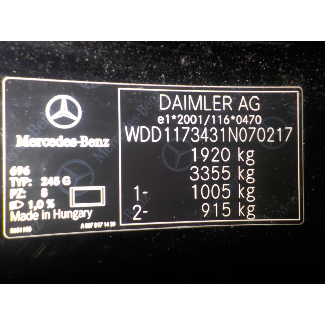 Conducto del aire acondicionado Mercedes-Benz CLA (117.3) (2013 - 2019) Sedan 1.6 CLA-200 16V (M270.910)