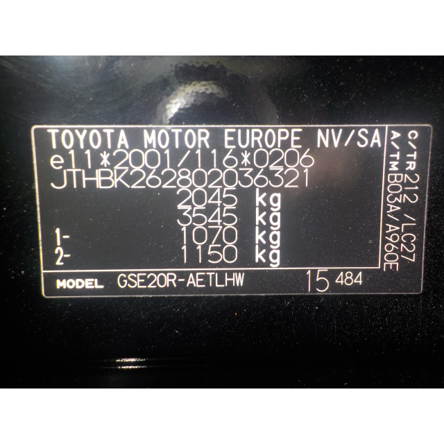 Resorte de presión de gas trasero Lexus IS (2005 - 2013) Sedan 250 2.5 V6 24V (4GRFSE)