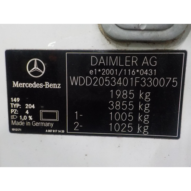 Parachoques trasero Mercedes-Benz C (C205) (2015 - actualidad) Coupé C-180 1.6 16V (M274.910(Euro 6))