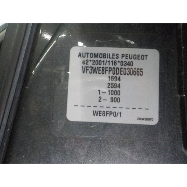 Mecanismo de bloqueo del porton trasero Peugeot 207 SW (WE/WU) (2007 - 2013) Combi 1.4 16V Vti (EP3C(8FP))
