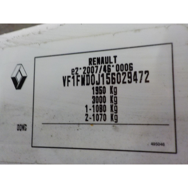 Mecanismo frontal del limpiaparabrisas Renault Kangoo Express (FW) (2010 - actualidad) Van 1.5 dCi 75 (K9K-628(K9K-E6))